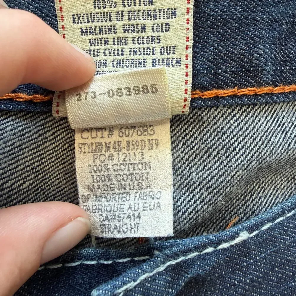 True Religion Straight Jeans Mens Dark Wash Relaxed Straight Flap Pocket 38x33